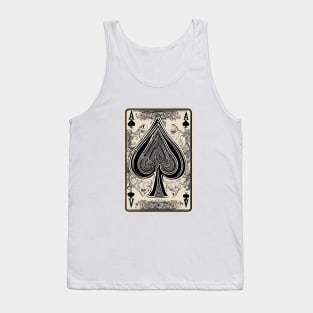 Ace of Spades Poker Card Game Casino Lucky Tank Top